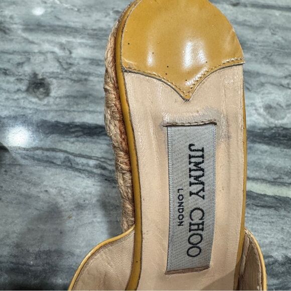 Jimmy Choo Authentic Patent Leather Espadrilles with COA‎ - Picture 6 of 14
